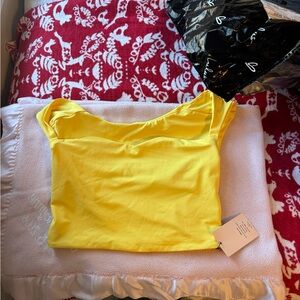 Yellow crop top